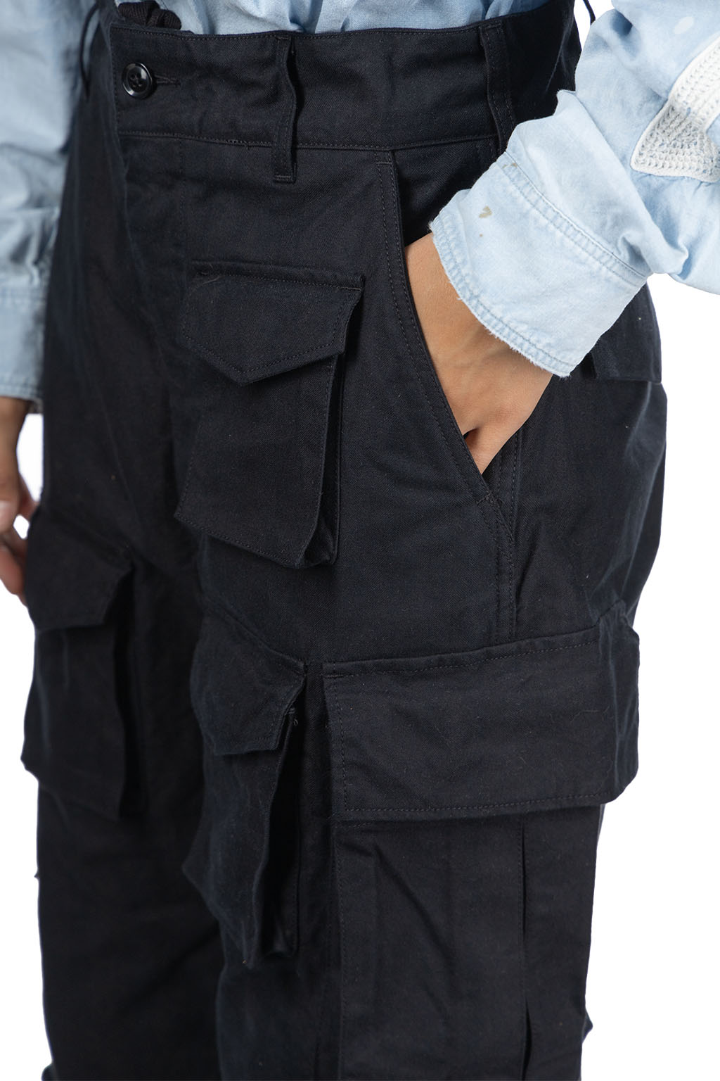 Engineered Garments - FA Pant - Black Cotton Brushed HB