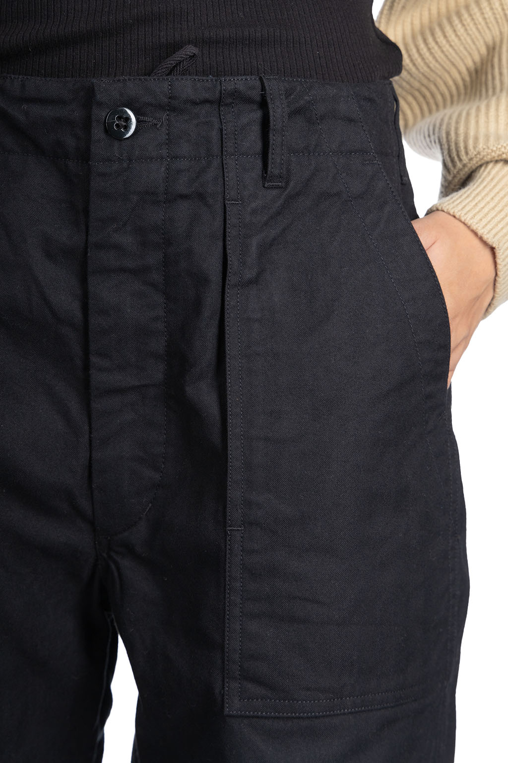 Engineered Garments - Fatugue Pant-Black Cotton Brushed HB