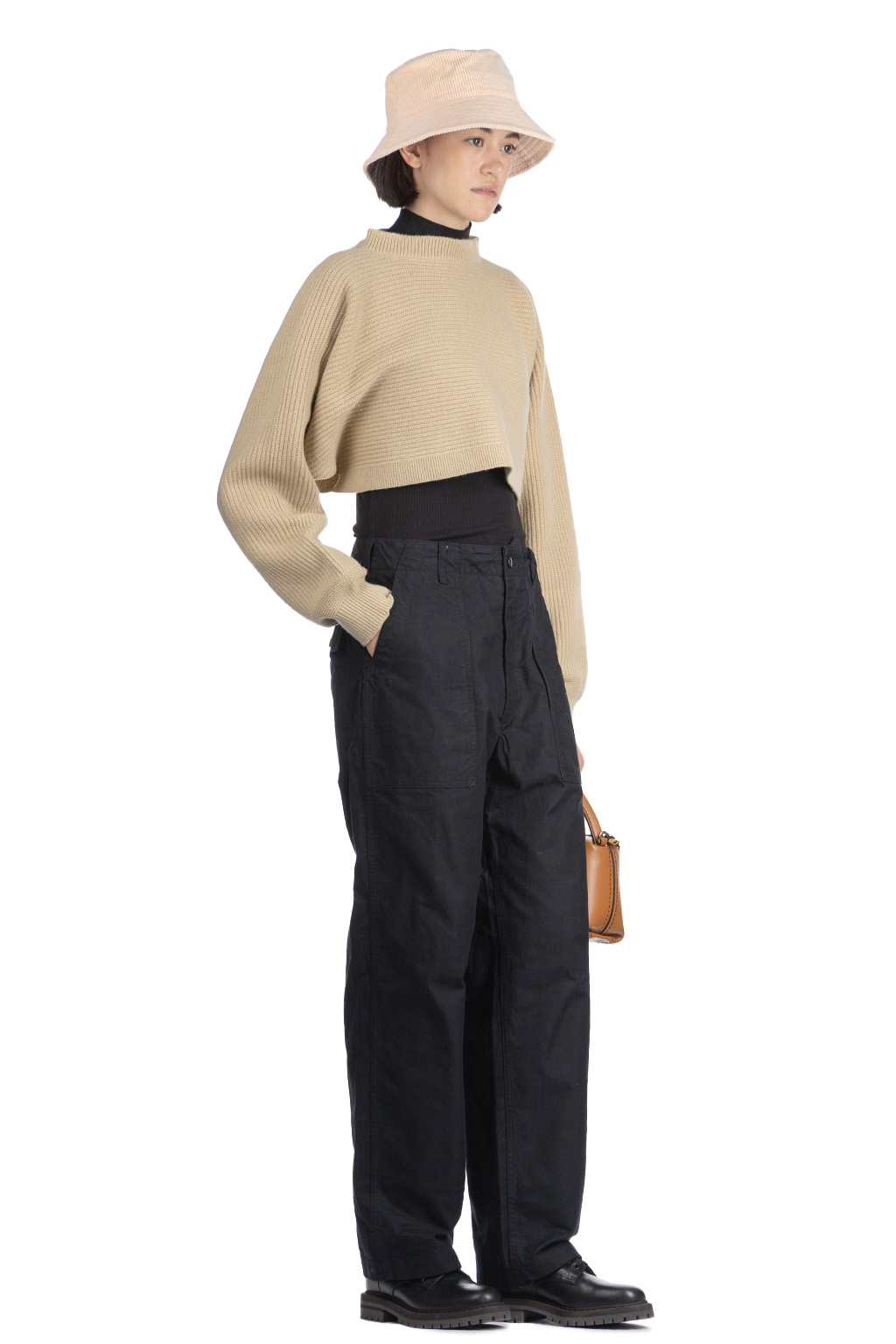 Engineered Garments - Fatugue Pant-Black Cotton Brushed HB