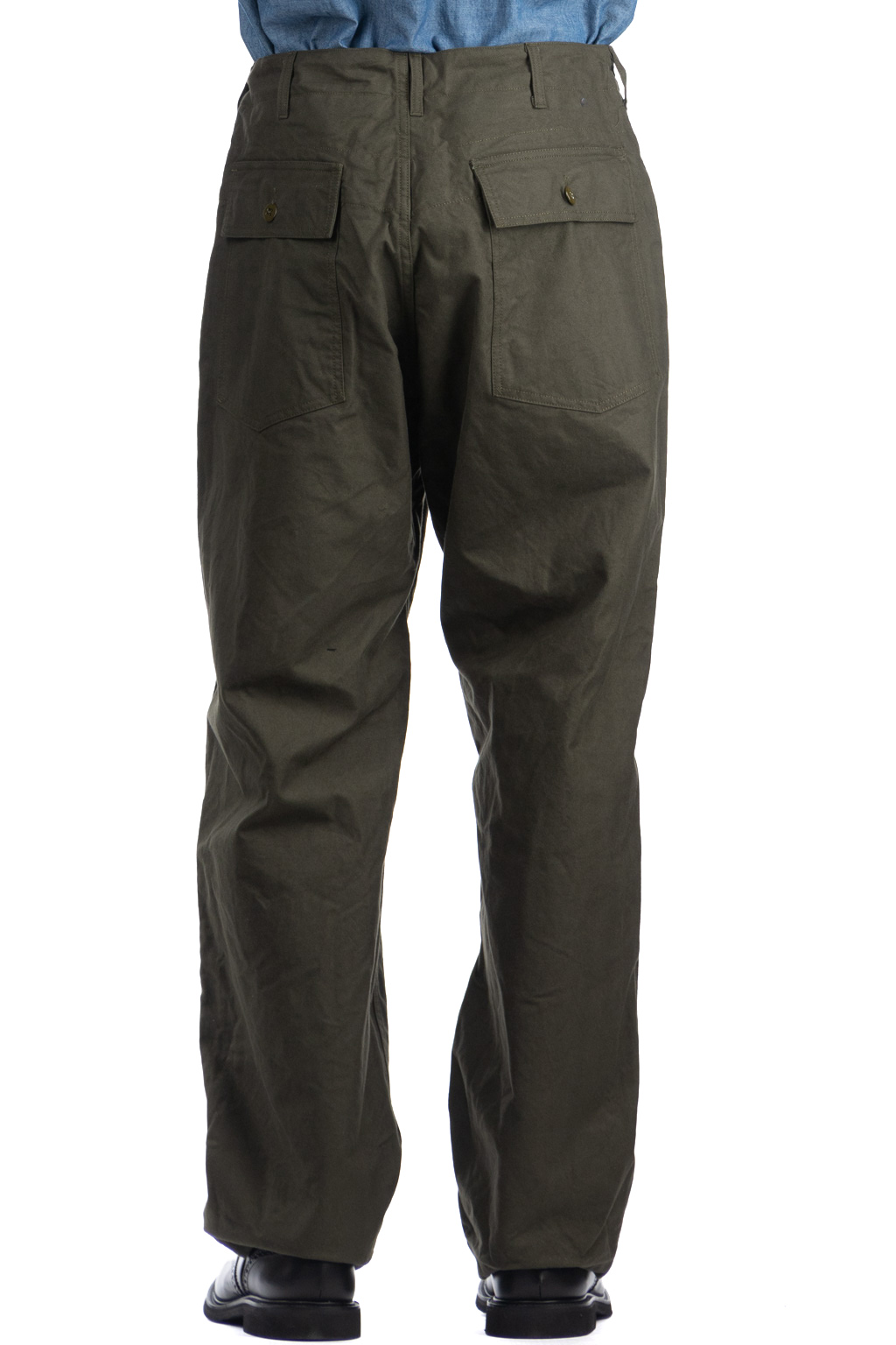 Engineered Garments - Fatugue Pant-Olive Cotton Brushed HB