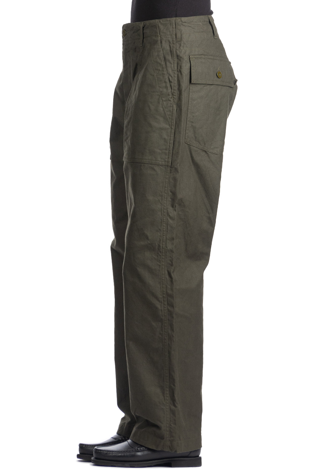 Engineered Garments - Fatugue Pant-Olive Cotton Brushed HB