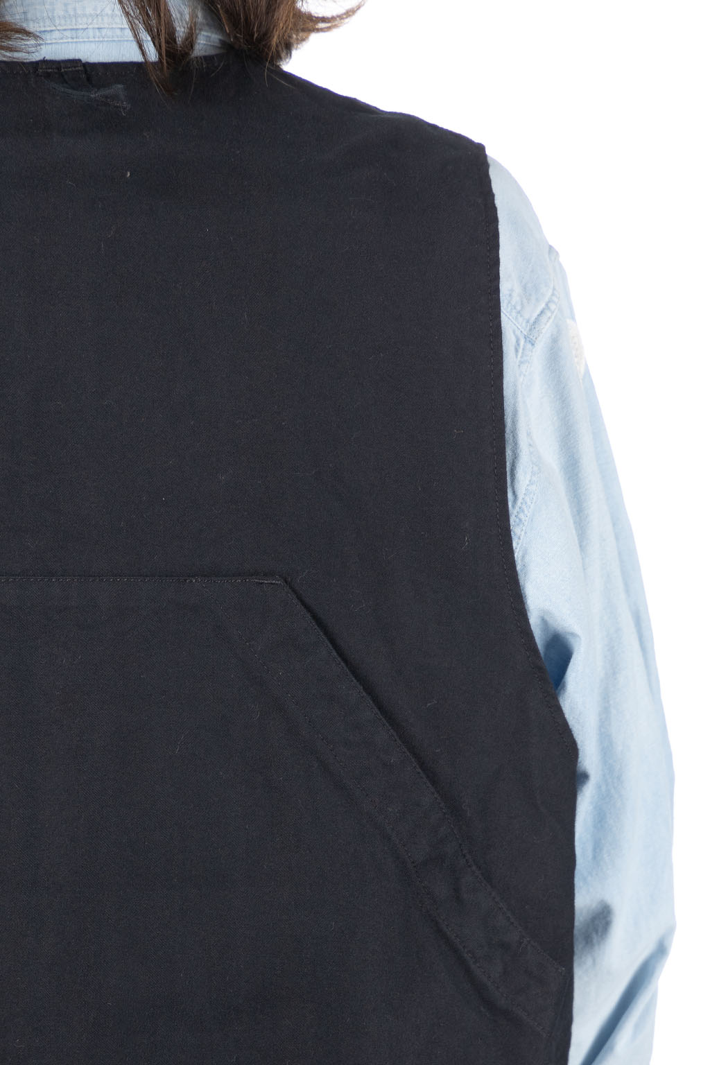 Engineered Garments - Fowl Vest - Black Cotton Brushed HB