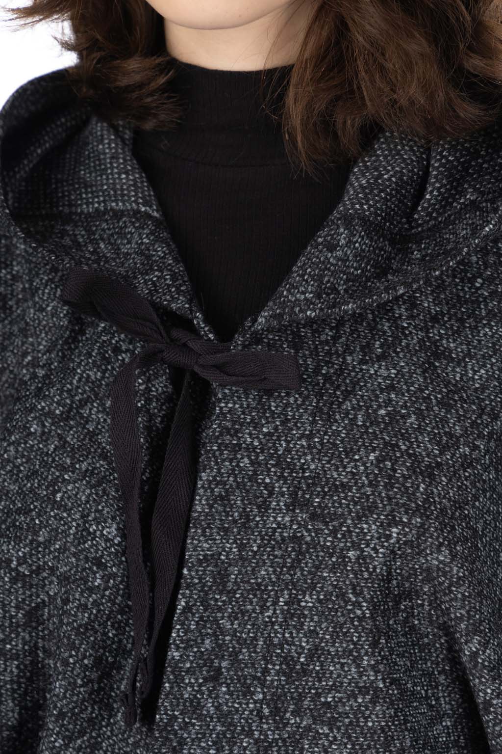 Engineered Garments - Hooded Knit Vest - Charcoal Wool Poly Melange Knit