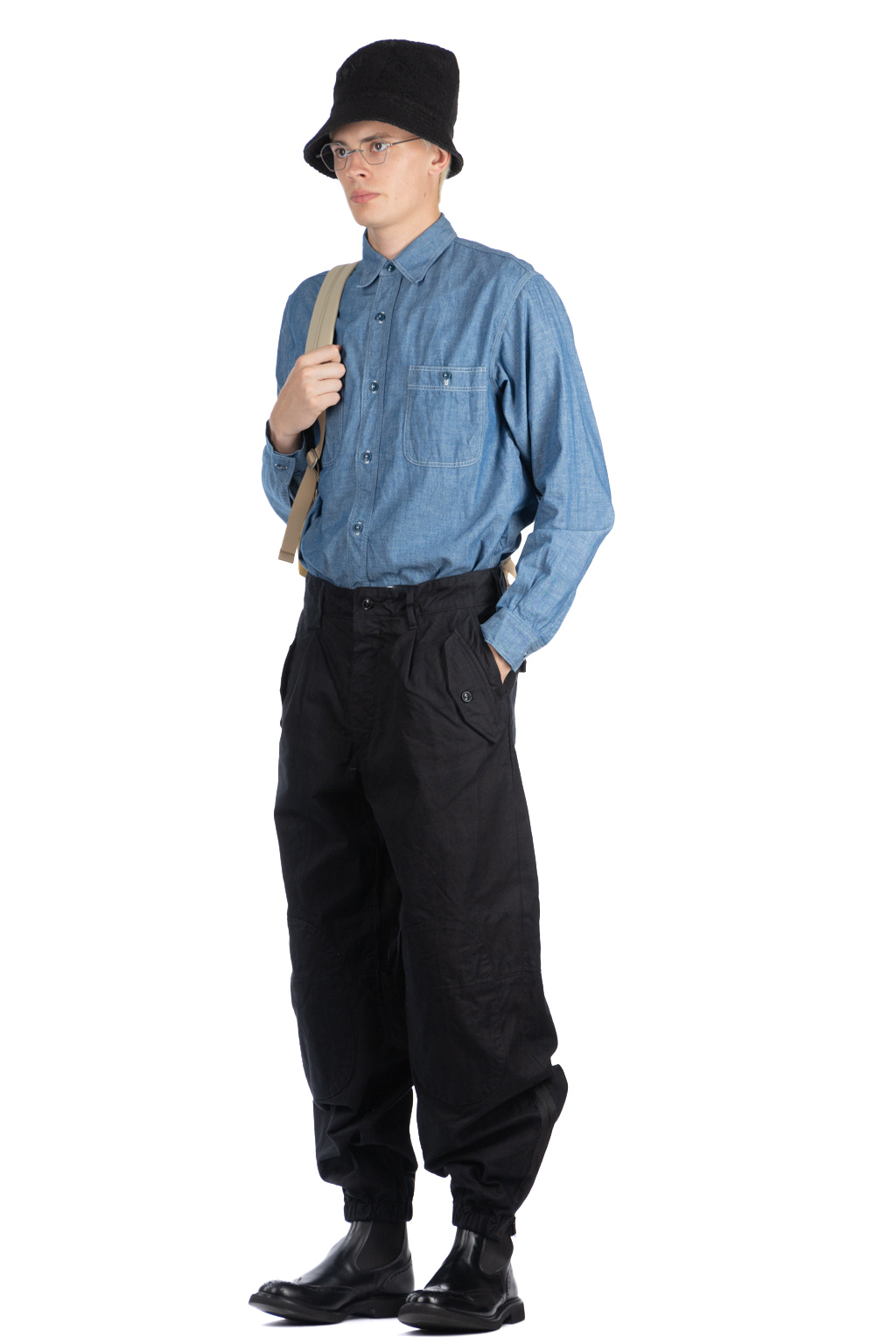 Engineered Garments - IAC Pant-Black Cotton Brushed HB