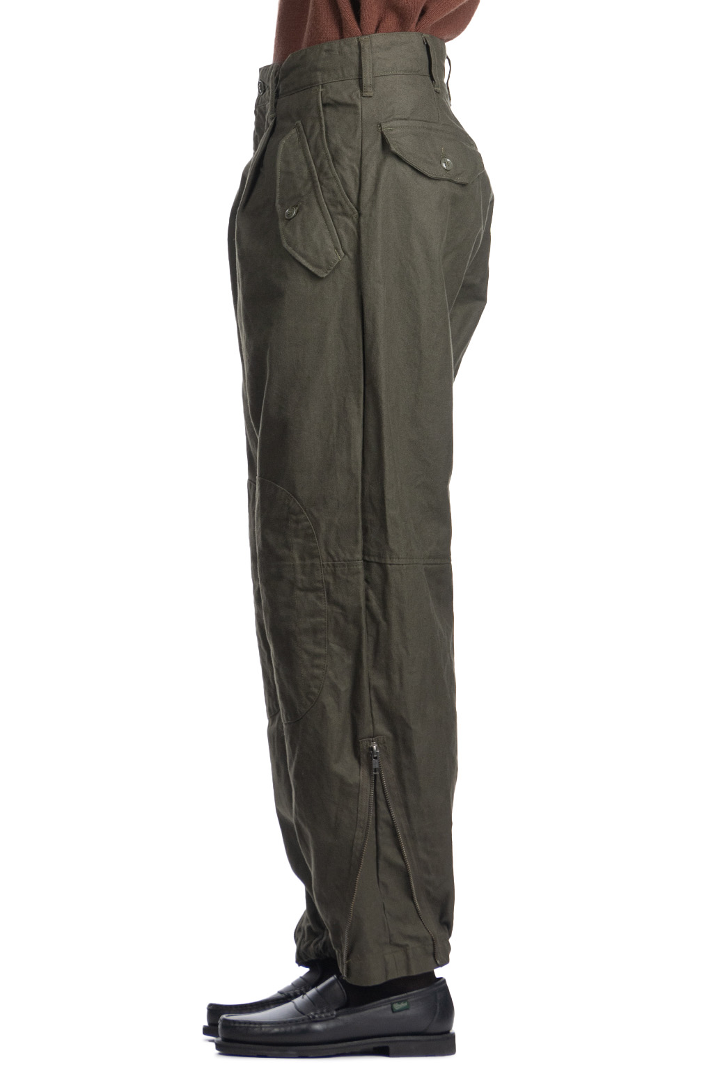 Engineered Garments - IAC Pant-Olive Cotton Brushed HB