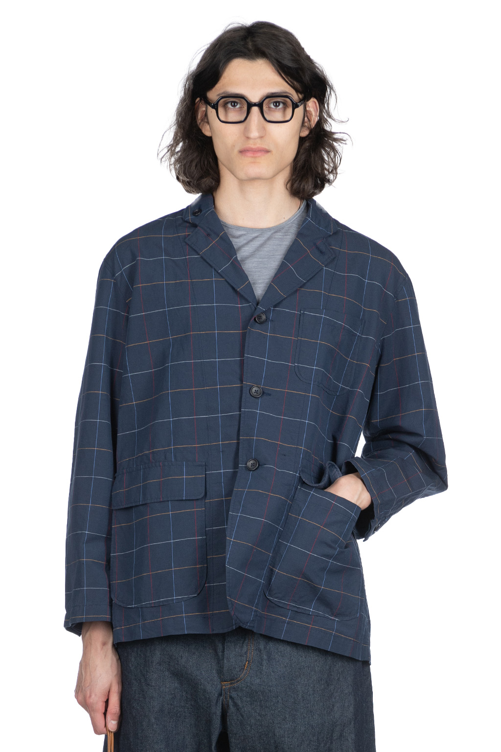 Engineered Garments - Loiter Jacket - Navy CL Windowpane