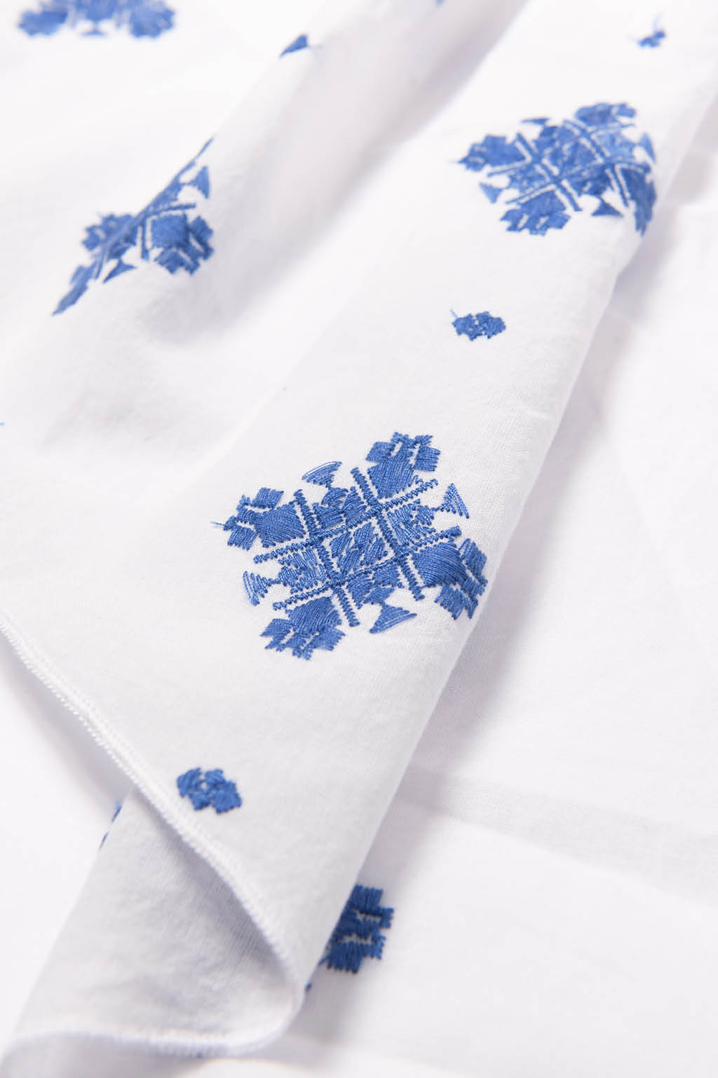 Engineered Garments - White CP Crest Embroidery Sheeting