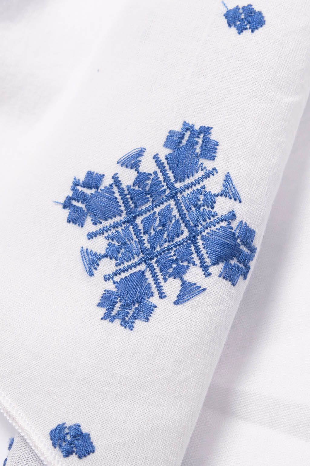 Engineered Garments - White CP Crest Embroidery Sheeting