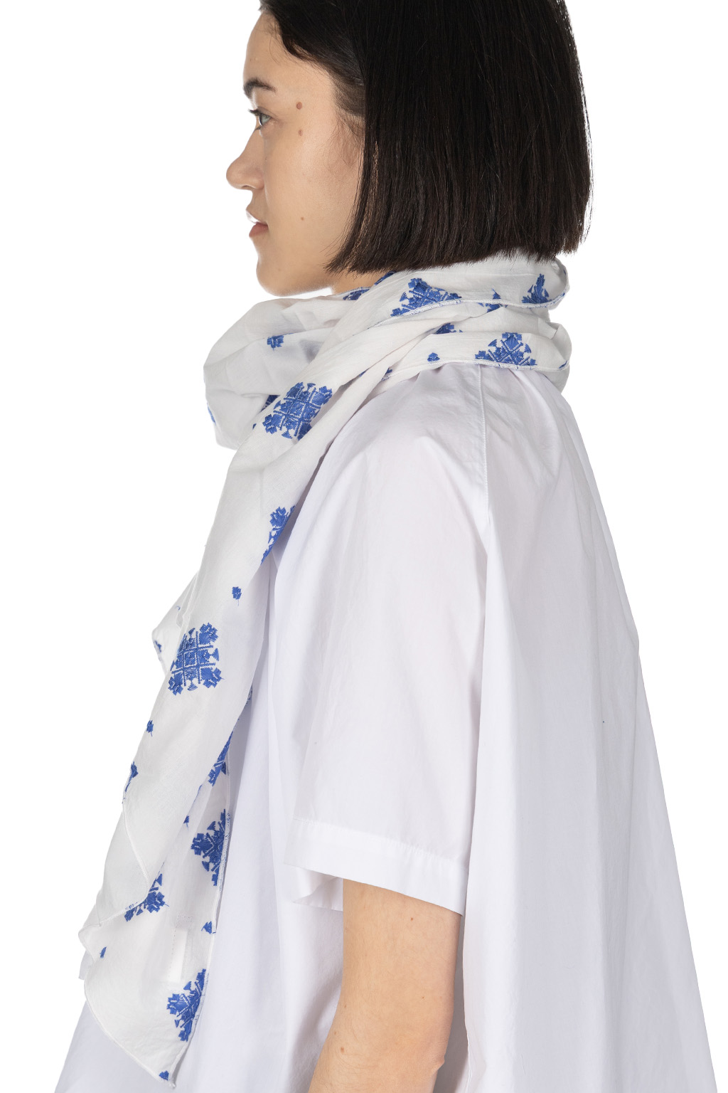 Engineered Garments - White CP Crest Embroidery Sheeting