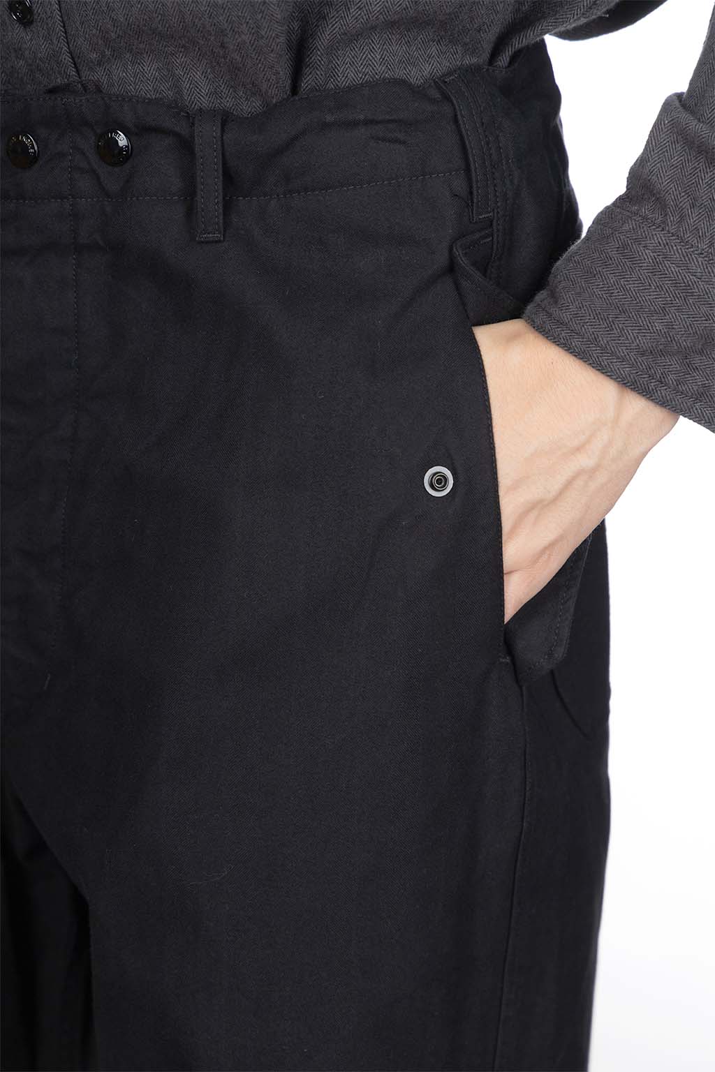 Engineered Garments - Over Pant - Black Cotton Brushed HB