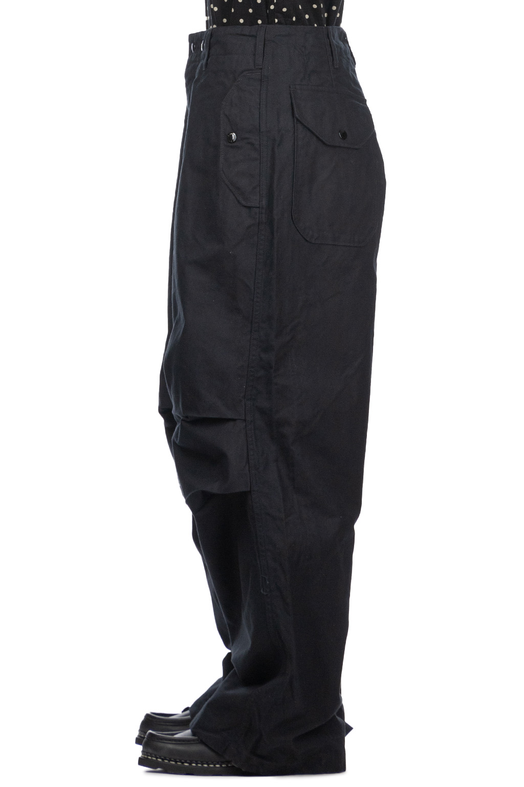 Engineered Garments - Over Pant - Black Cotton Brushed HB