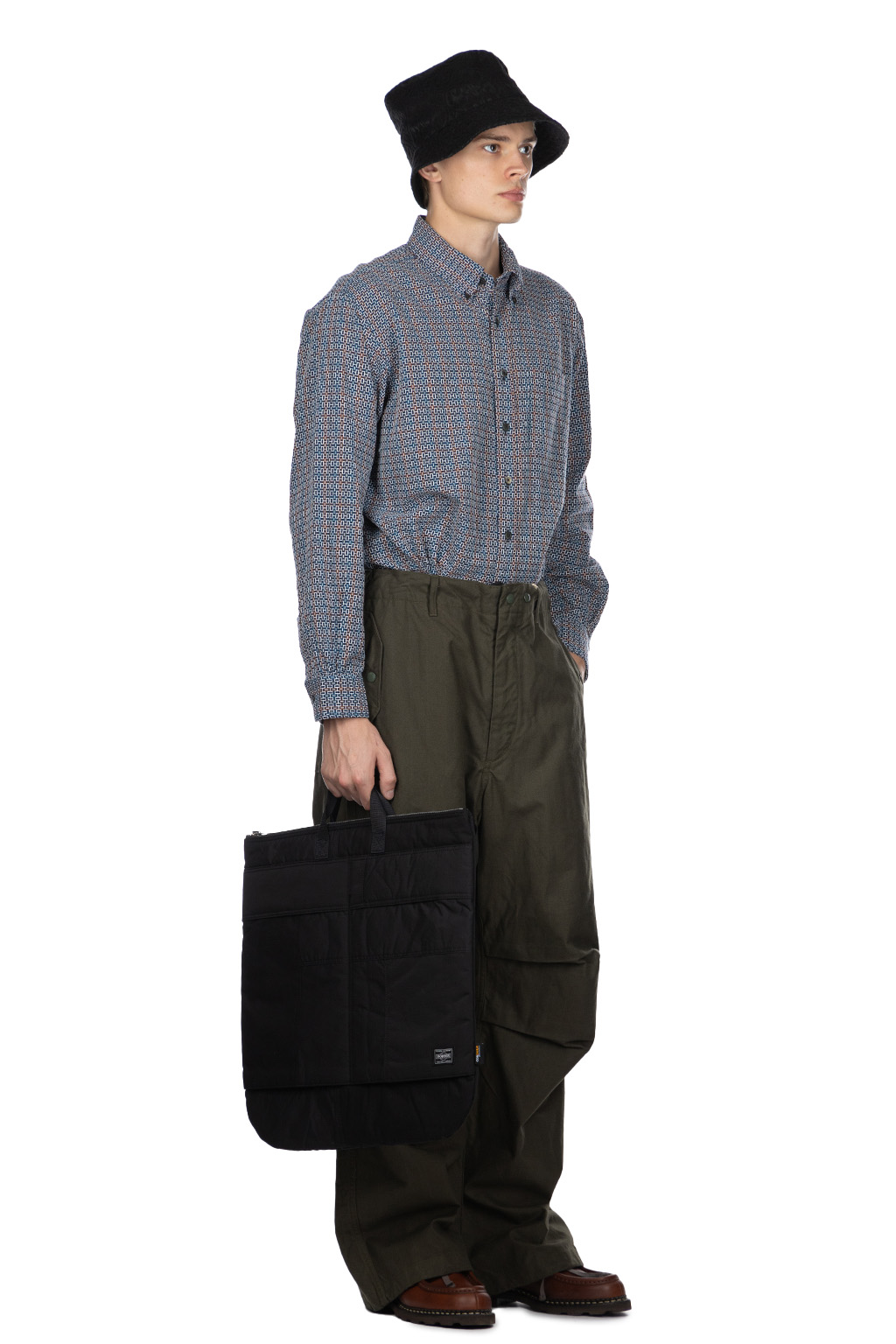 Engineered Garments - Over Pant - Olive Cotton Brushed HB