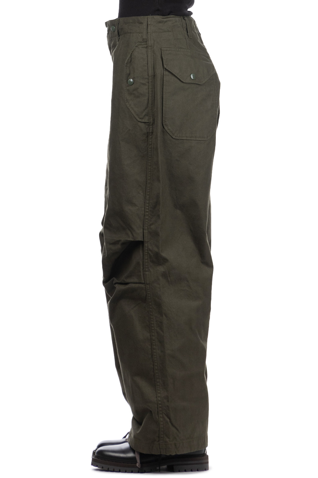 Engineered Garments - Over Pant - Olive Cotton Brushed HB