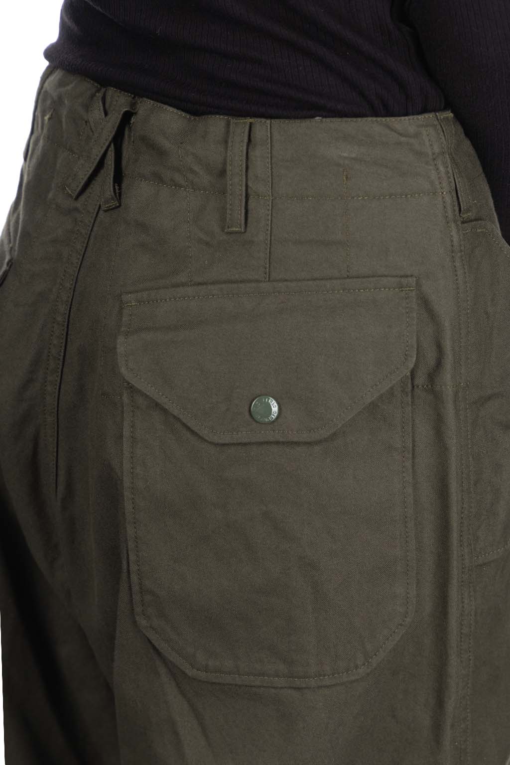 Engineered Garments - Over Pant - Olive Cotton Brushed HB