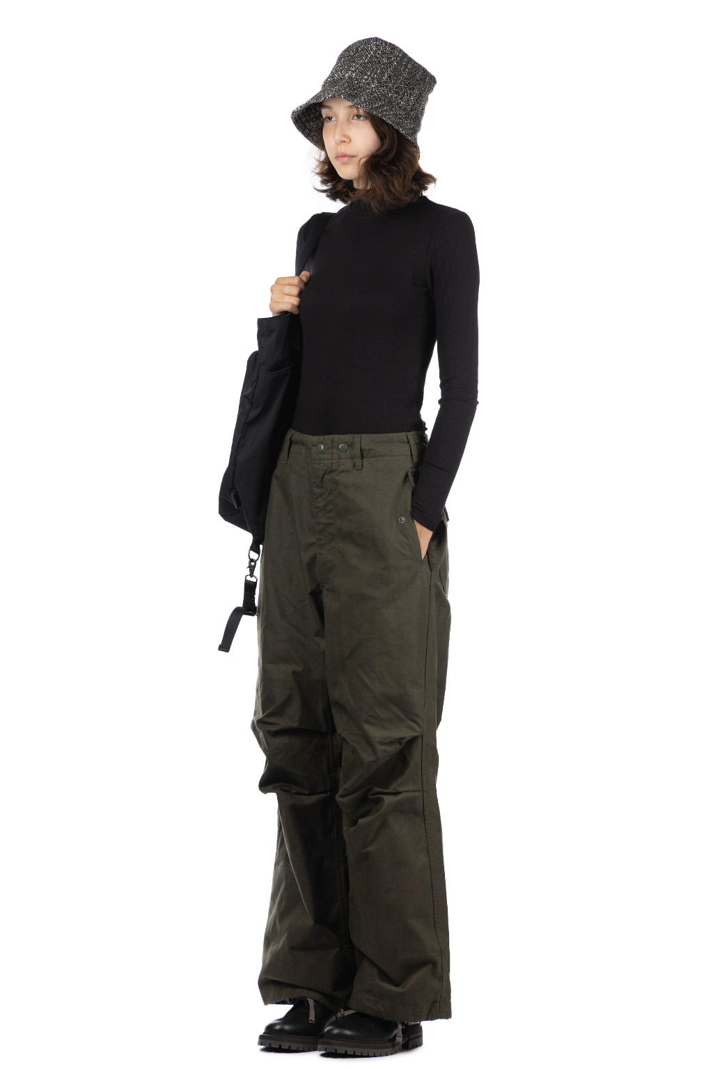 Engineered Garments - Over Pant - Olive Cotton Brushed HB