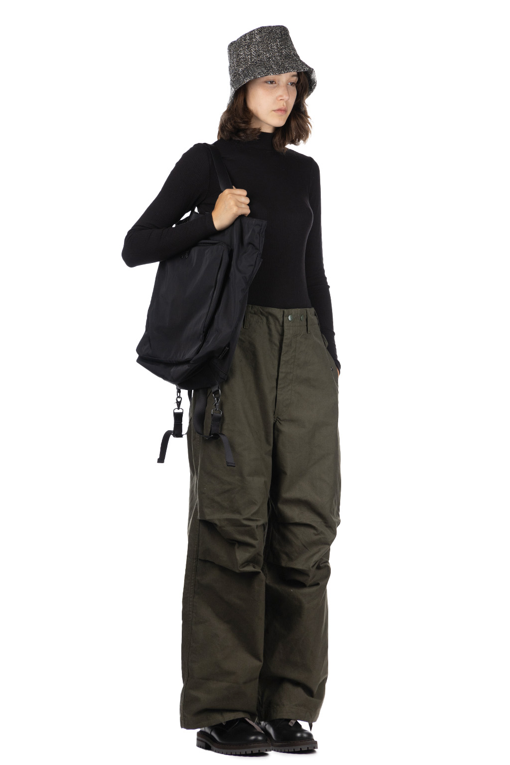 Engineered Garments - Over Pant - Olive Cotton Brushed HB