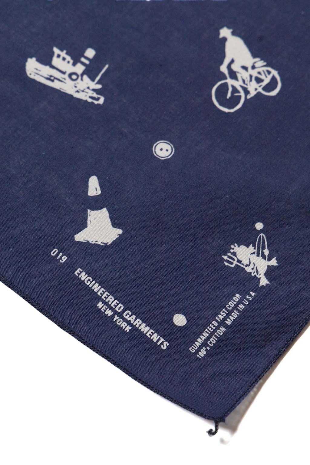 Engineered Garments - Printed Bandana - Navy Novelty