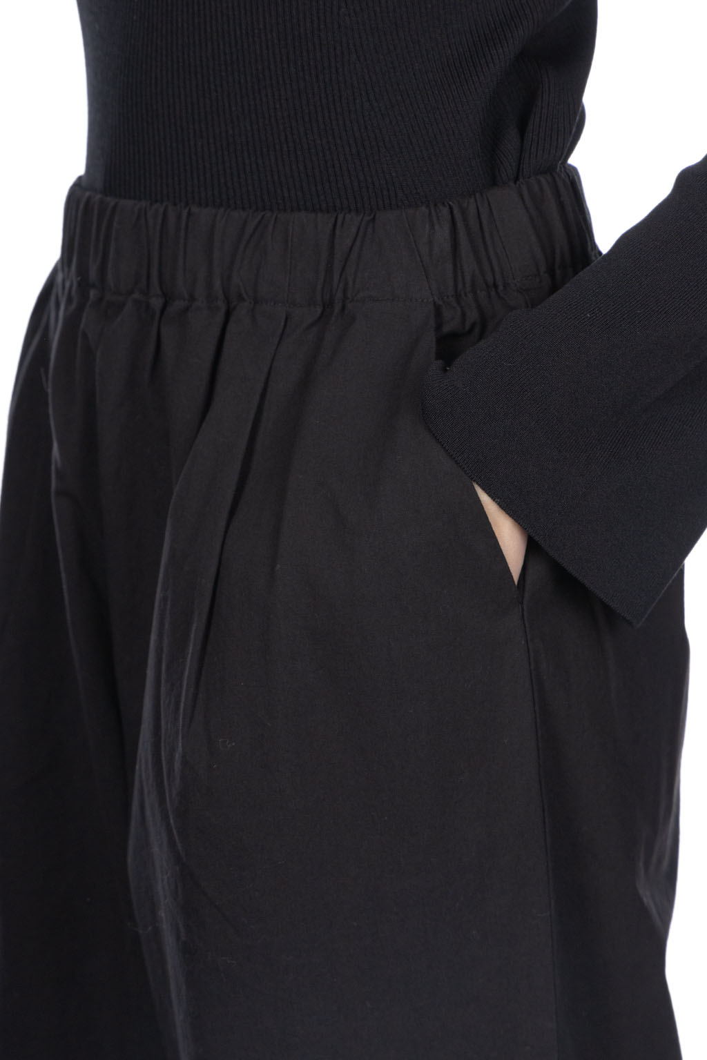 Evam Eva - Cotton Wide Pants-Black