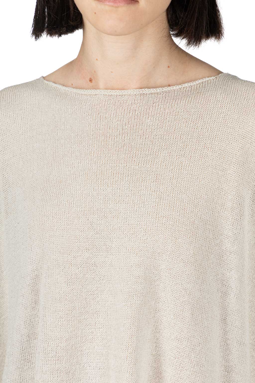 Evam Eva - Linen Coil Pullover - Antique White