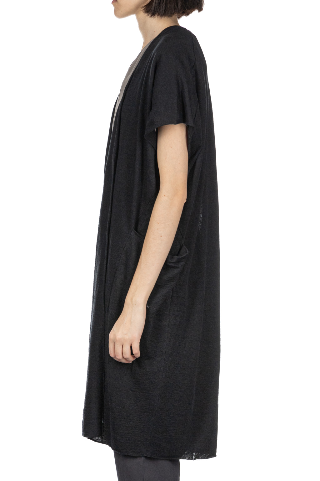 Evam Eva - Linen Robe Vest - Black