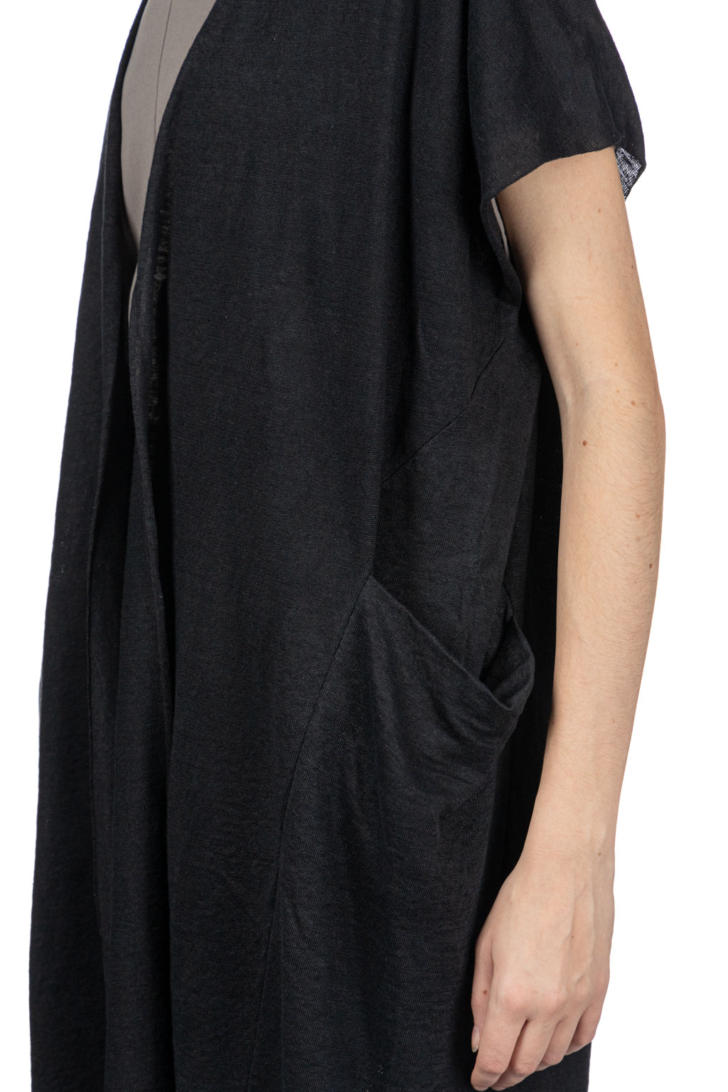 Evam Eva - Linen Robe Vest - Black