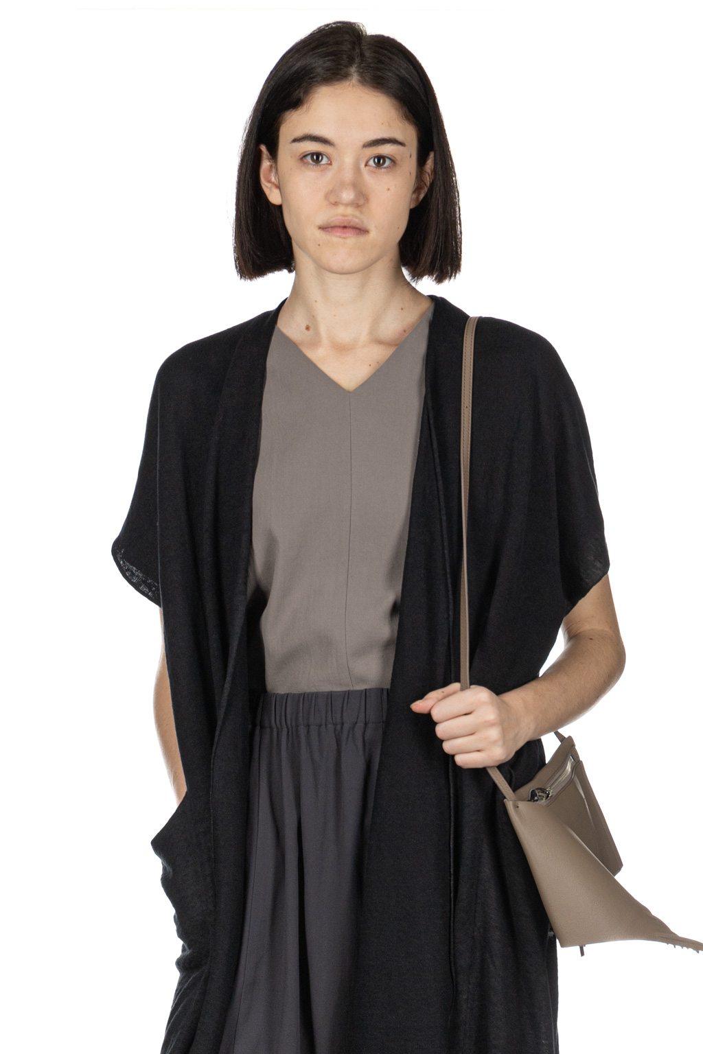 Evam Eva - Linen Robe Vest - Black