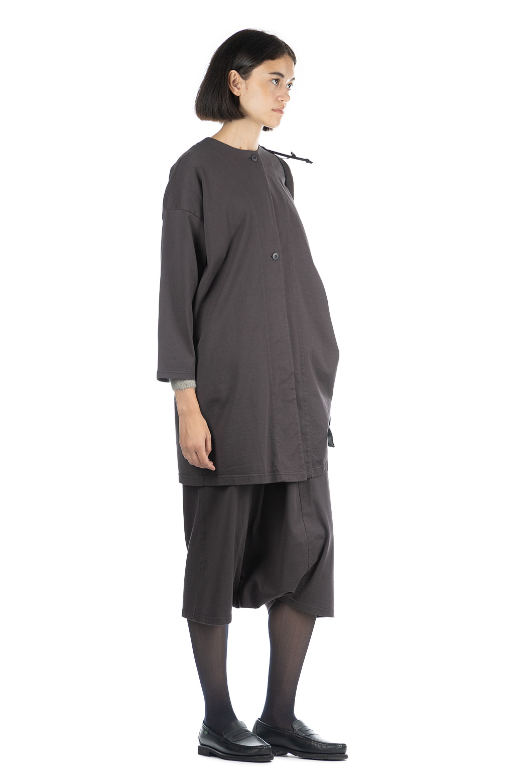 Evam Eva - Sweat Robe-Stone Gray