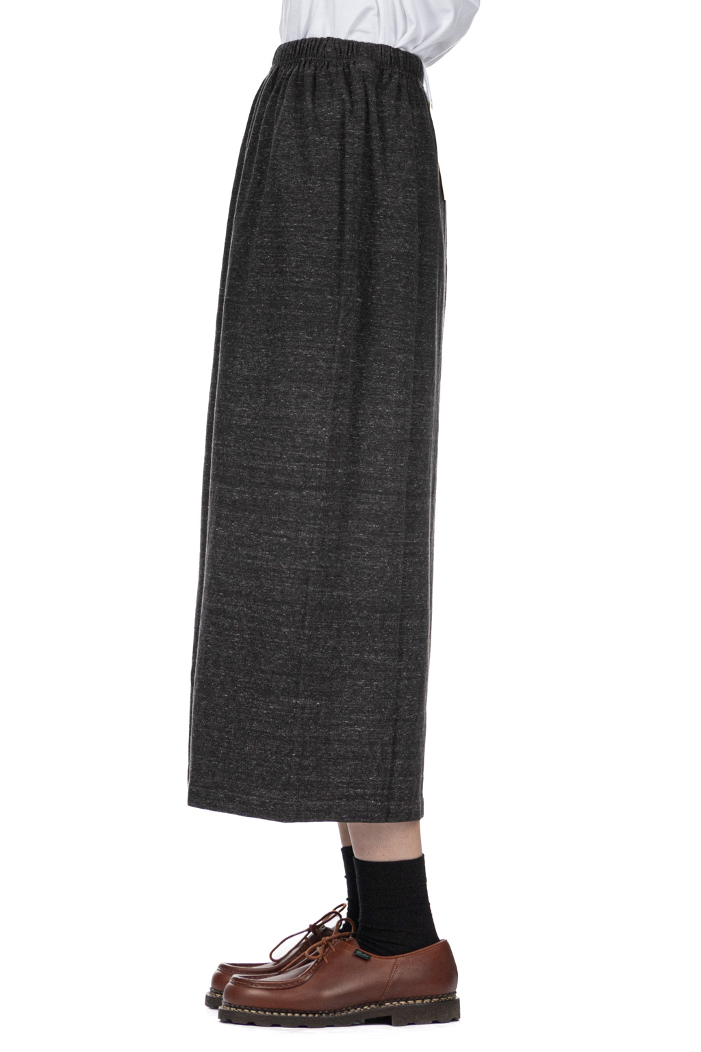 Filmelange - Organic Cotton Long Skirt - Black Melange