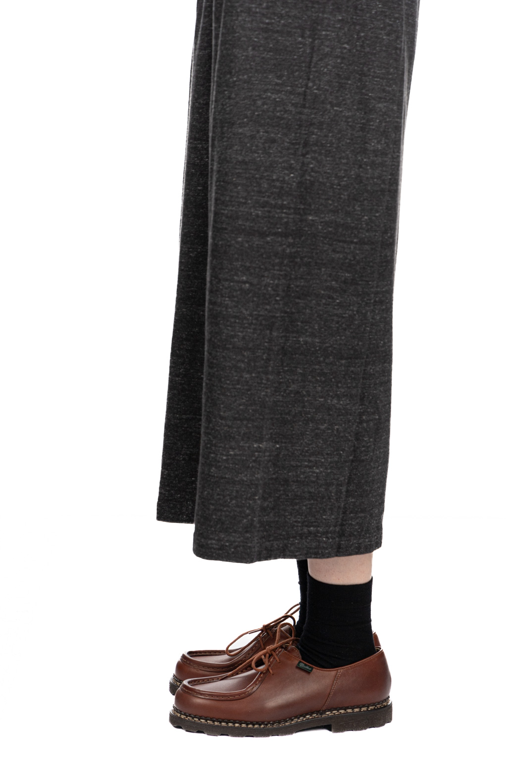 Filmelange - Organic Cotton Long Skirt - Black Melange