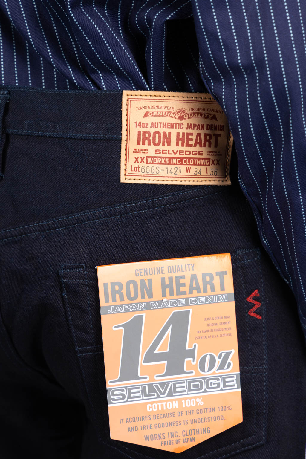 Iron Heart - 14oz Selvedge Denim Slim Straight Cut Jeans - Indigo