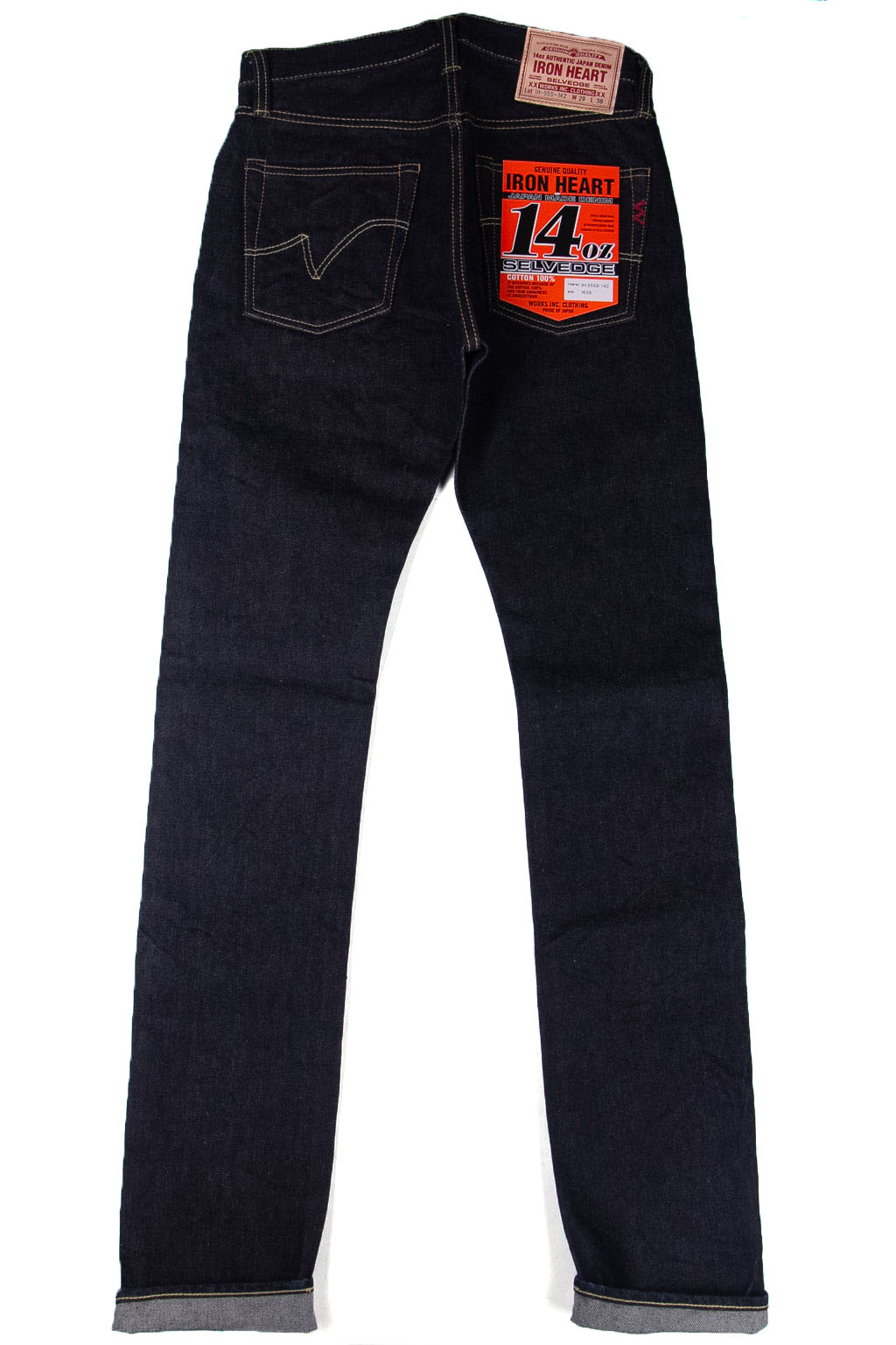 Iron Heart IH-555S-142 14oz Super Slim Straight Cut