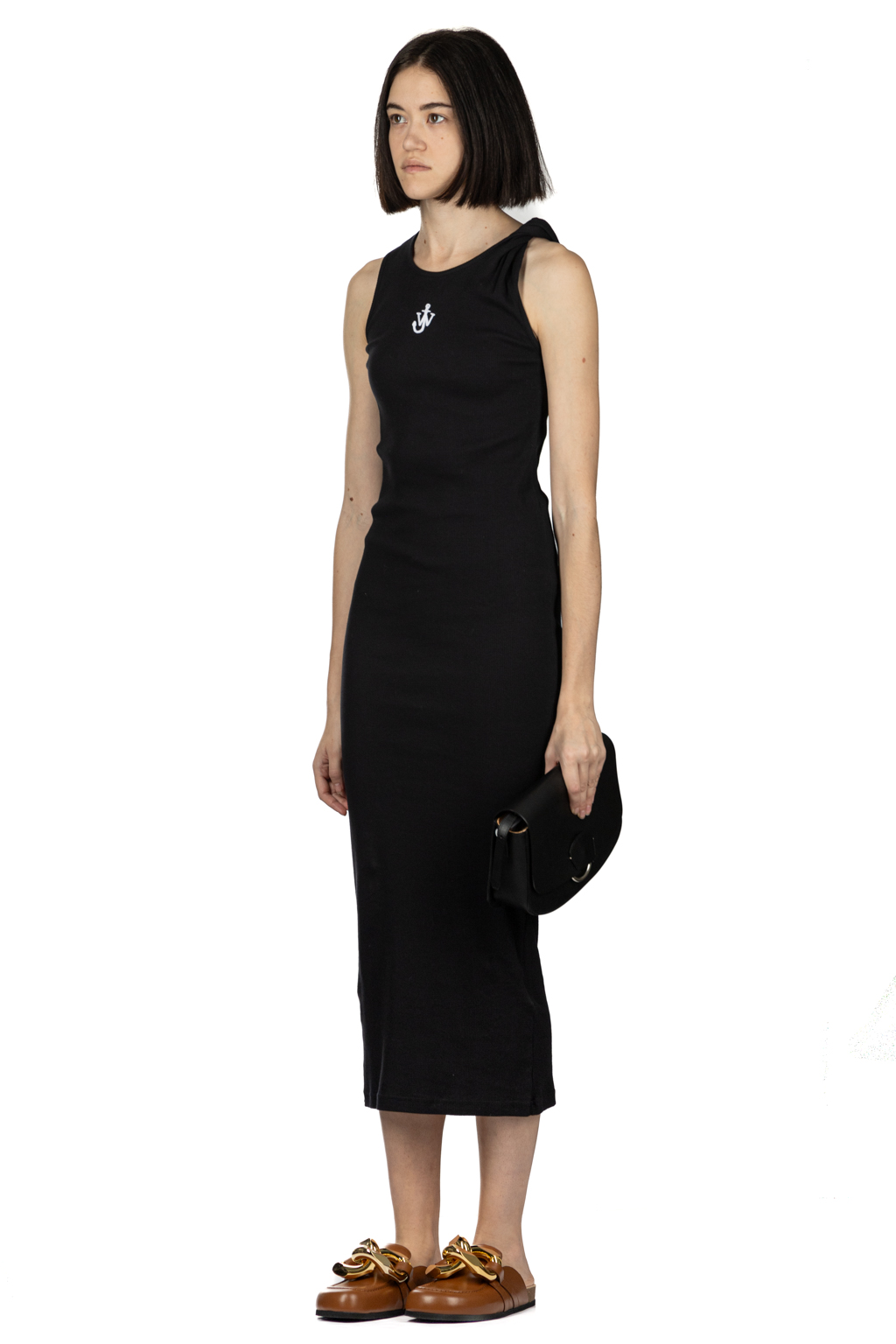 JW Anderson - Anchor Embroidery Twisted Strap Dress