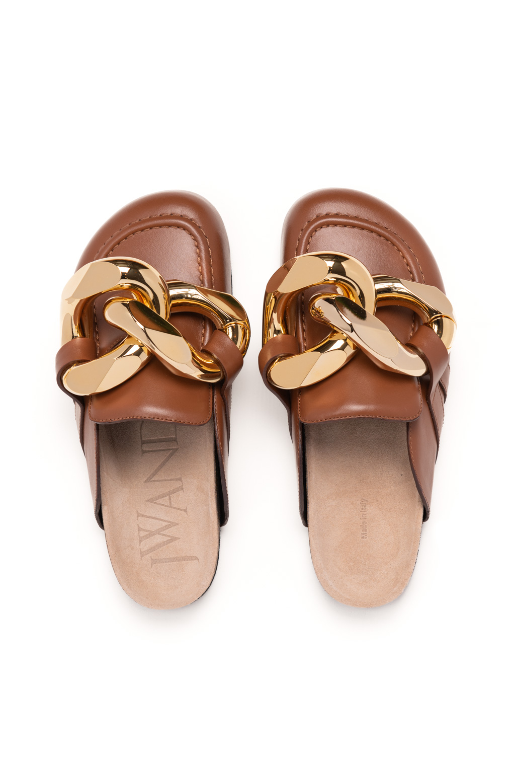 JW Anderson - Chain Loafer Leather Mules