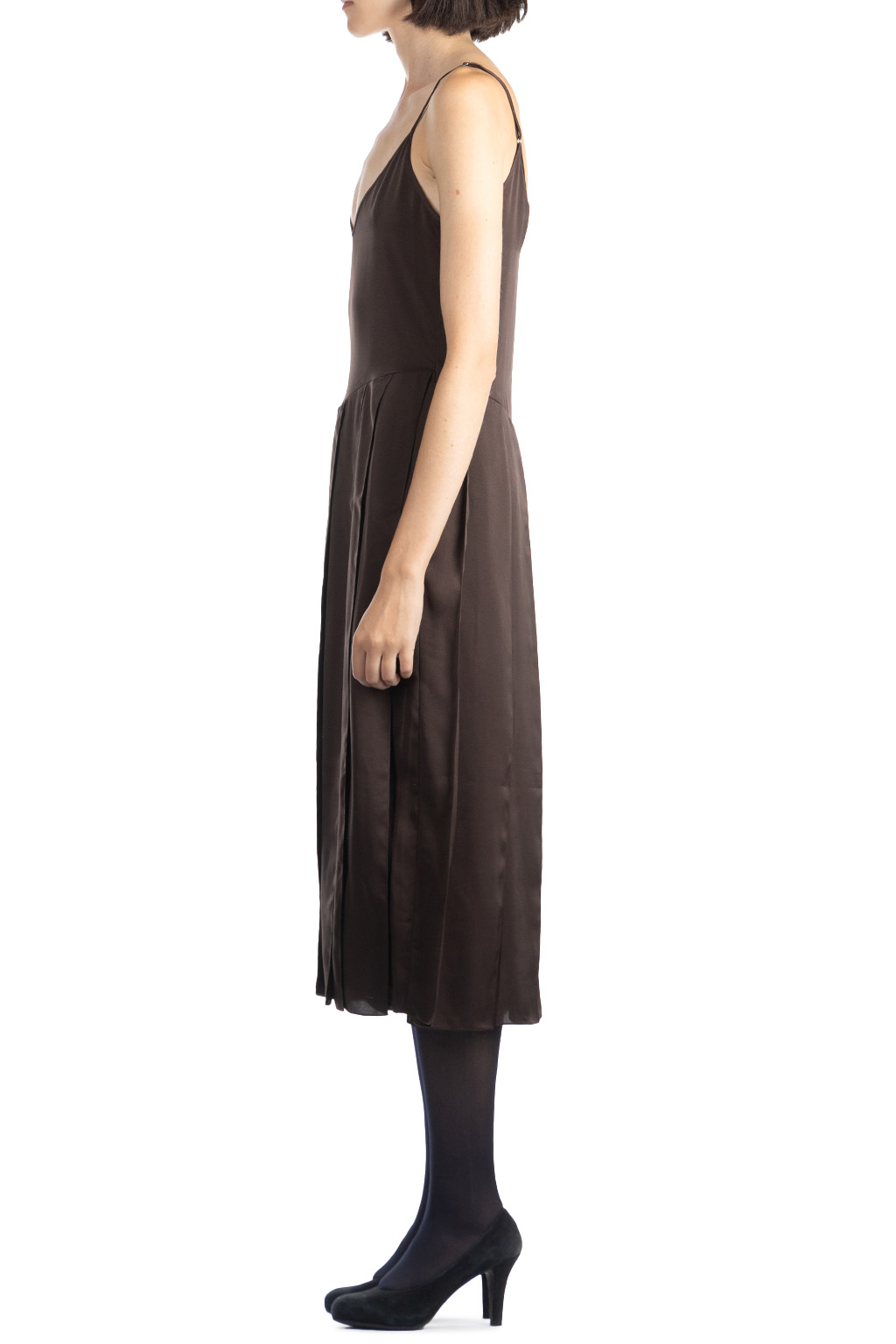 JW Anderson - Ribbon Panel Dress - Chocolate Brown