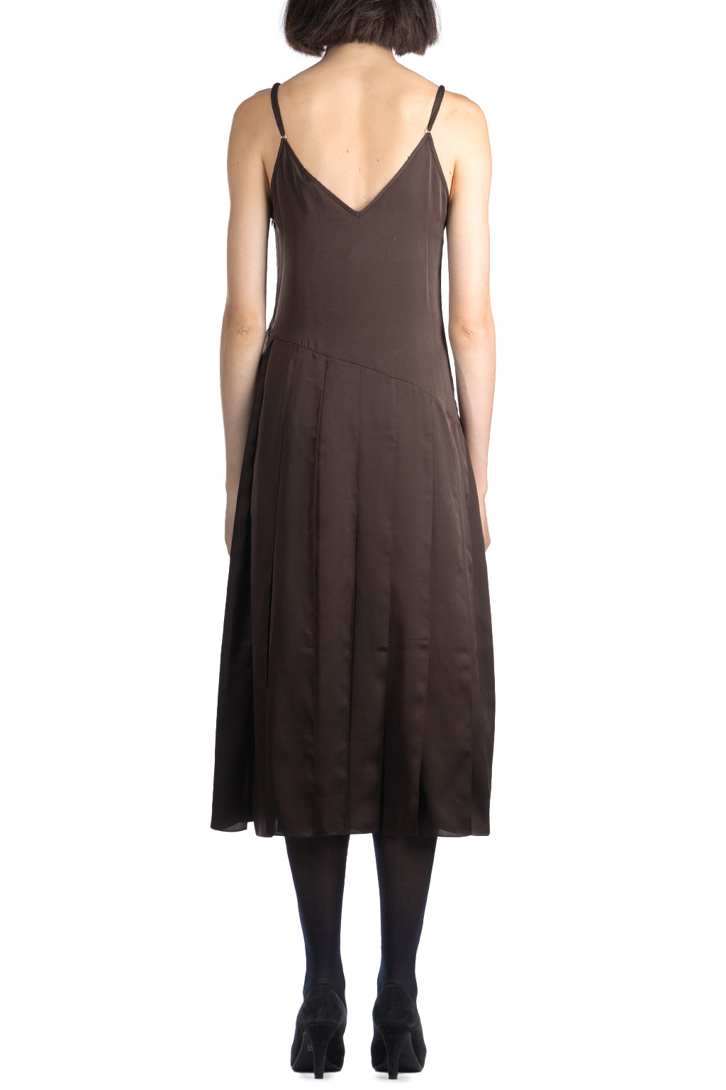 JW Anderson - Ribbon Panel Dress - Chocolate Brown