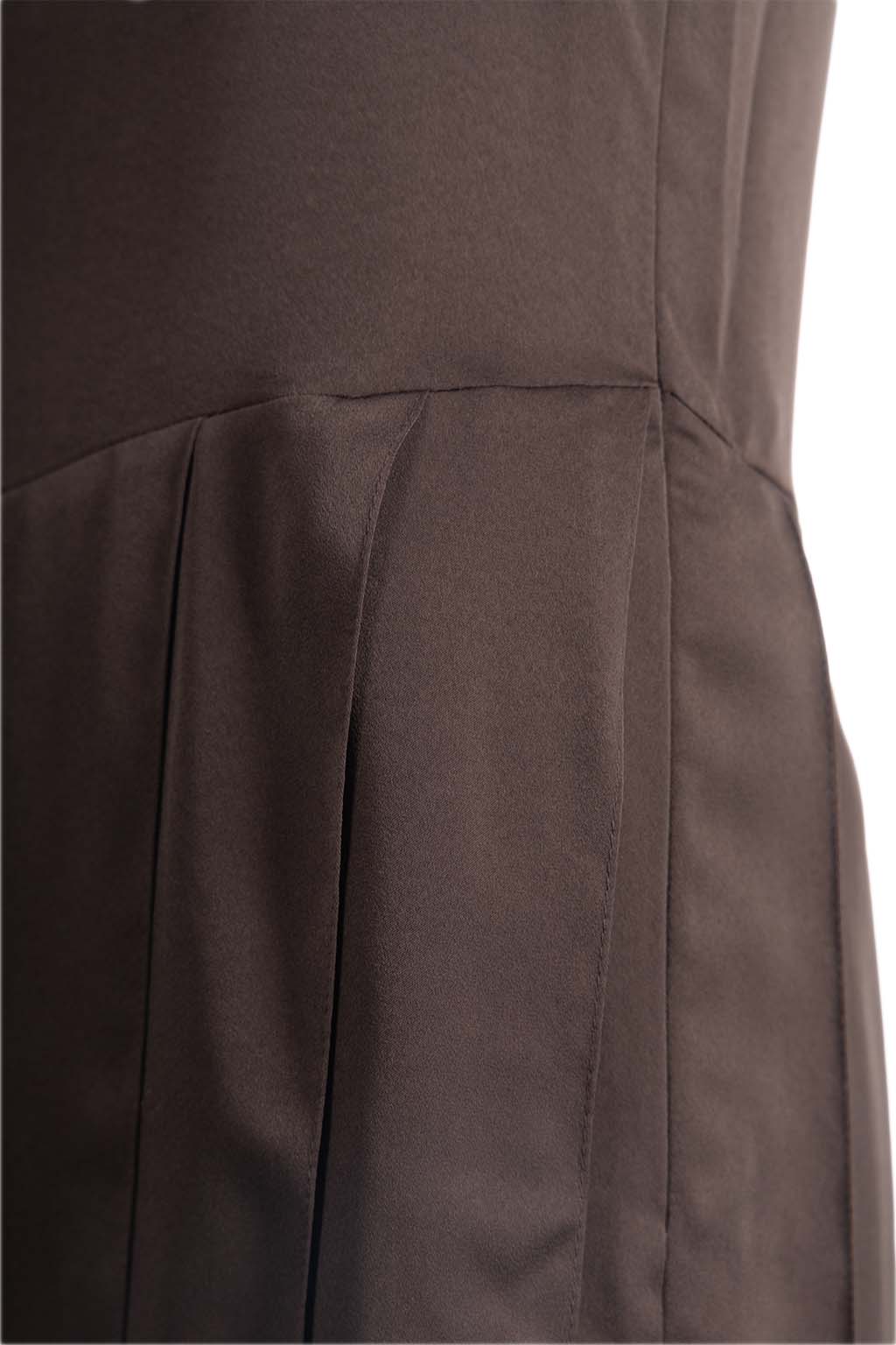 JW Anderson - Ribbon Panel Dress - Chocolate Brown