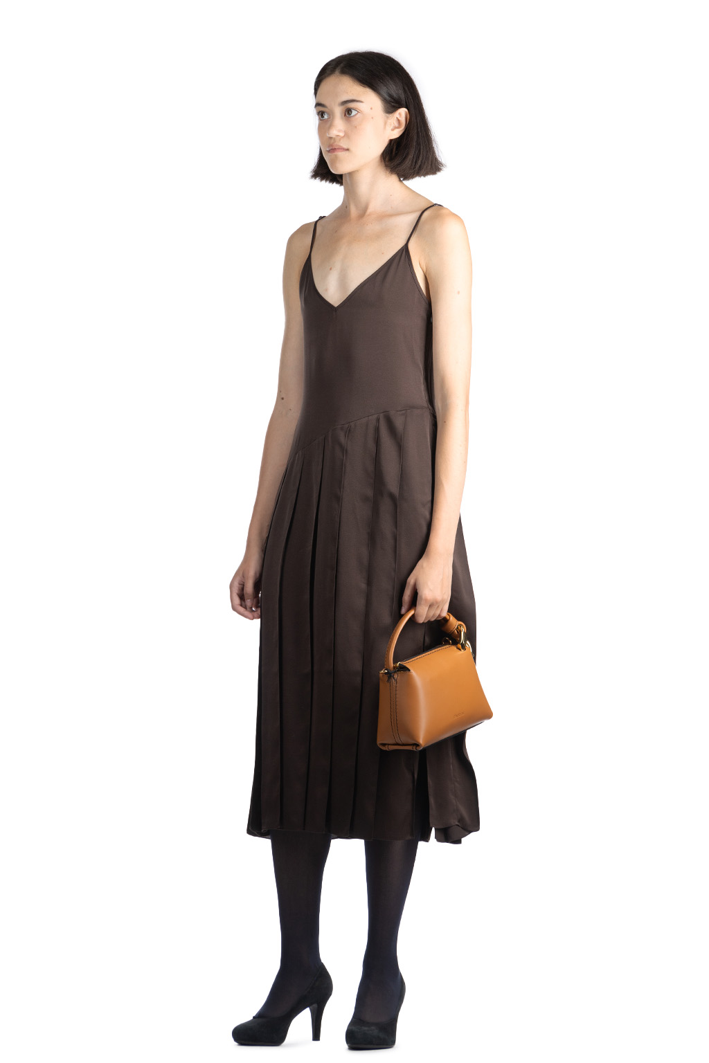 JW Anderson - Ribbon Panel Dress - Chocolate Brown