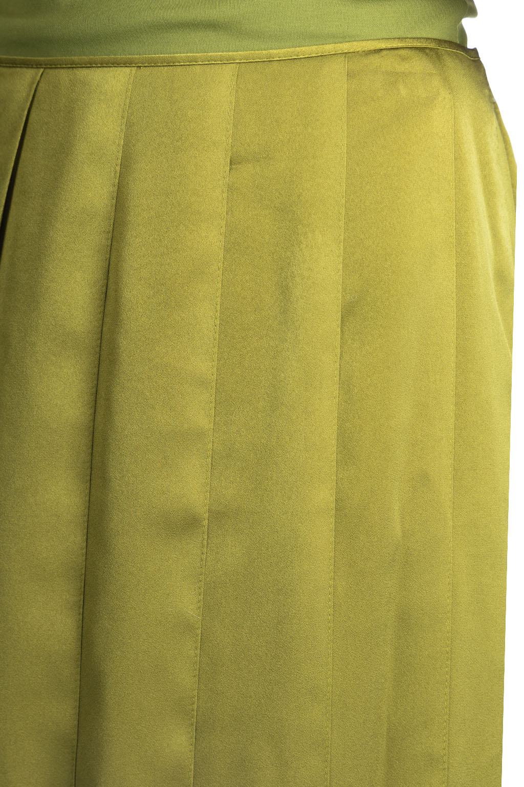 JW Anderson - Ribbon Panel Midi Skirt - Bright Olive