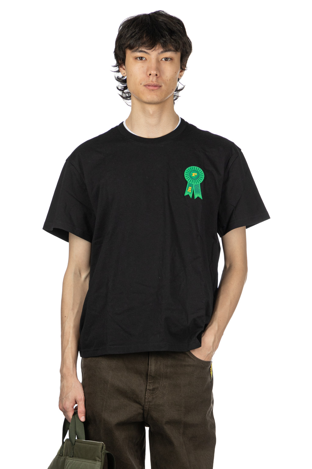 JW Anderson - Rosette Patch Back Print T-Shirt - Black