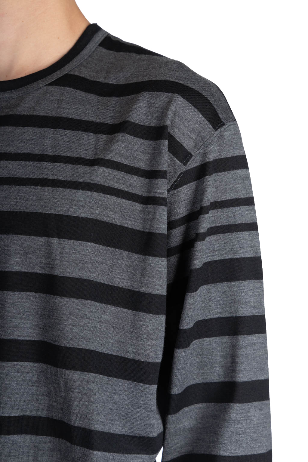 Junya Watanabe MAN - Stripe Sweater - Black and Grey