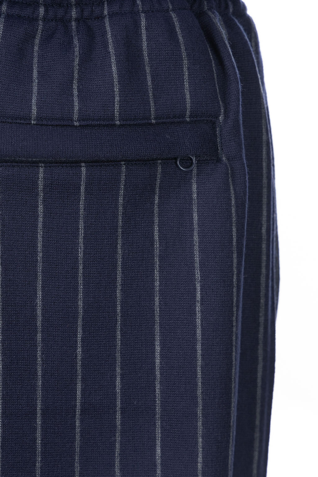 Junya Watanabe MAN - Wool Jersey Stripe Knit Pants - Navy x Grey