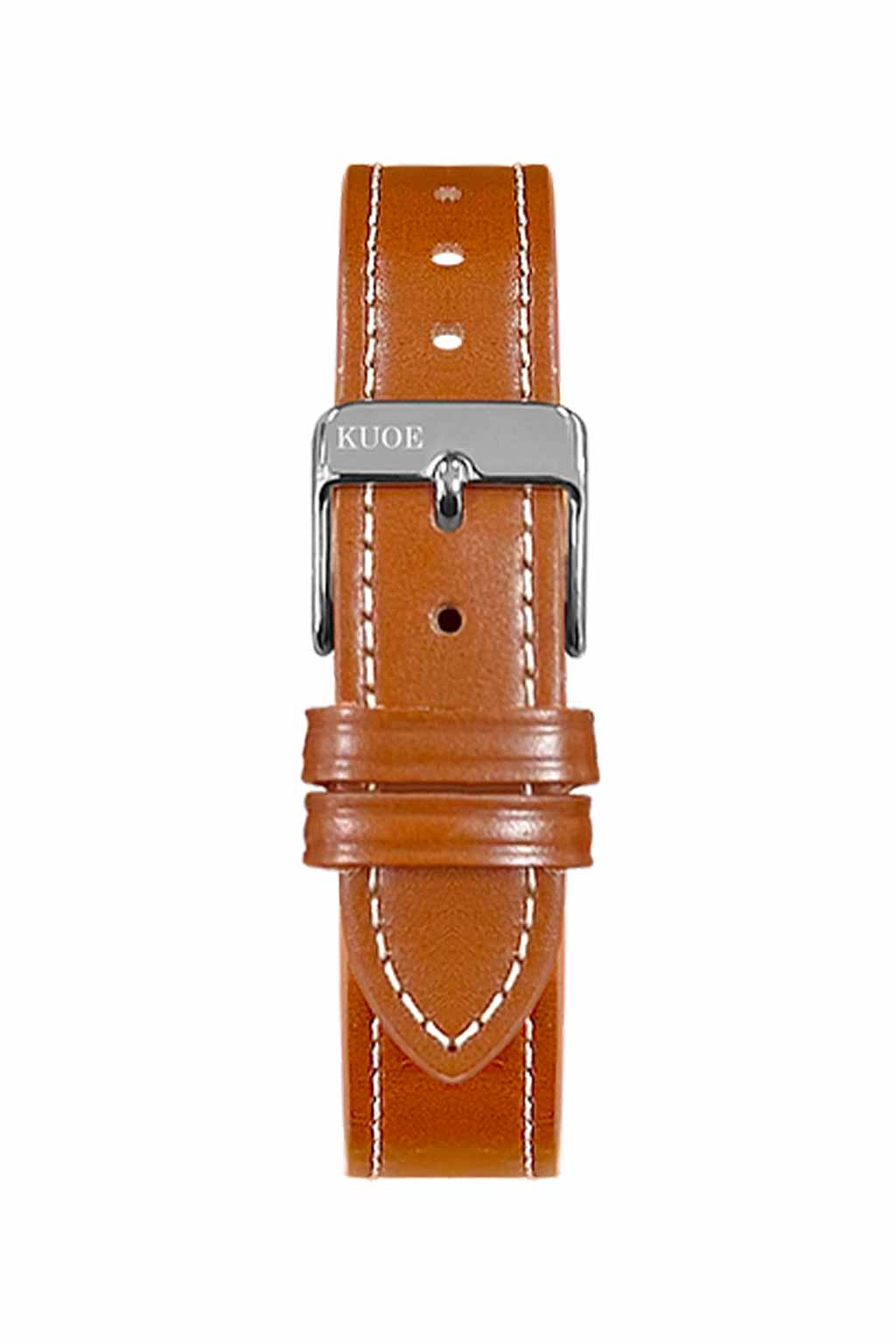 Kuoe Watch - Italian Cordovan Leather | Whiskey Silver 18mm