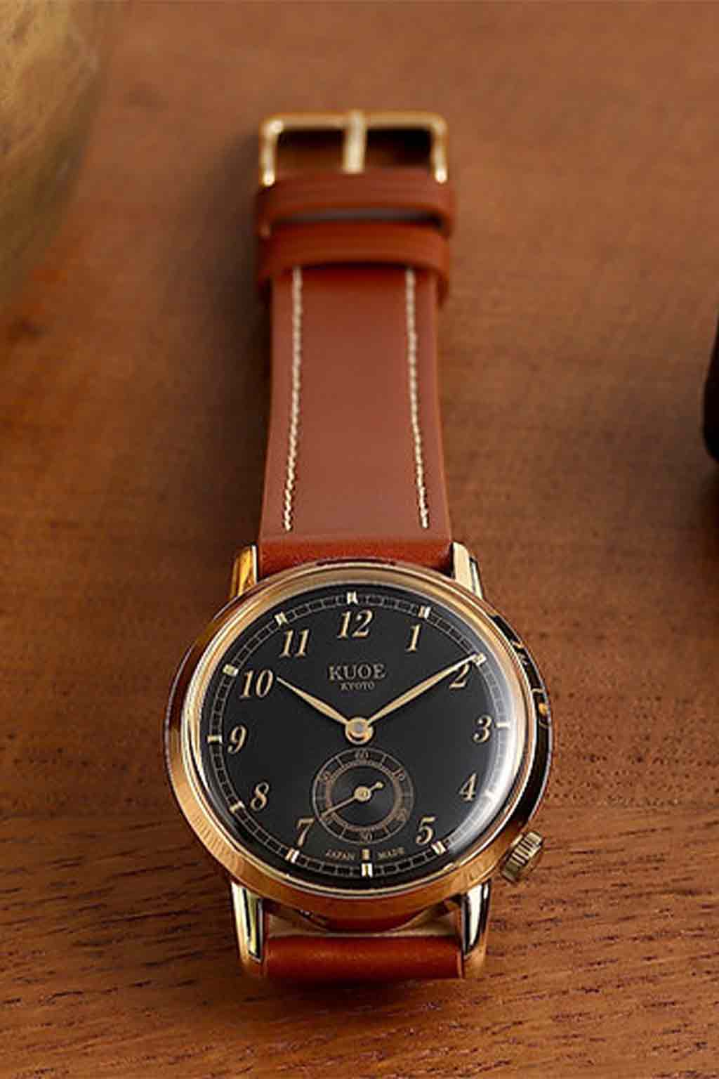 Kuoe Watch - Italian Cordovan Leather | Whiskey Silver 18mm