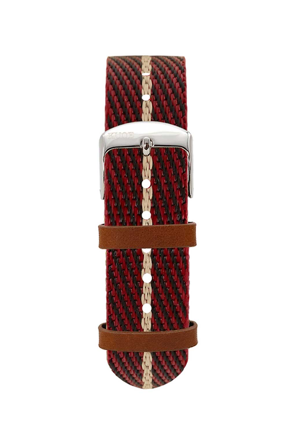 Kuoe Watch - Nylon Strap Red x Beige