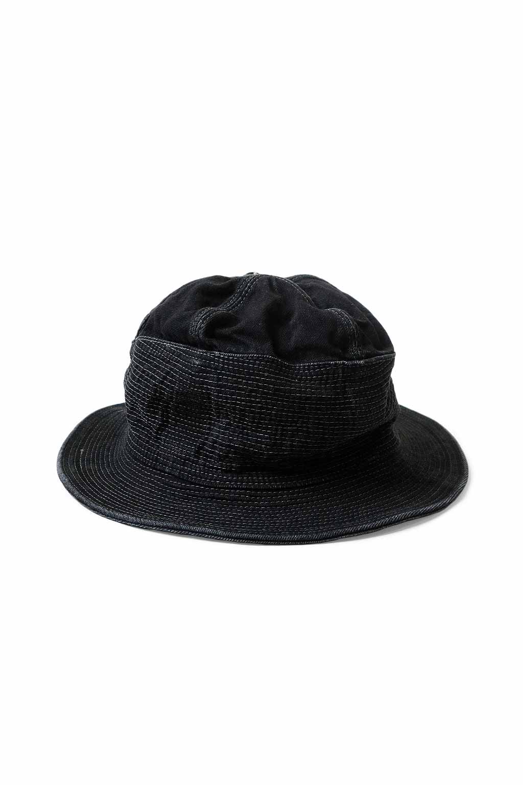 Kapital - 11.5oz BLK x BLK Denim THE OLD MAN AND THE SEA Hat