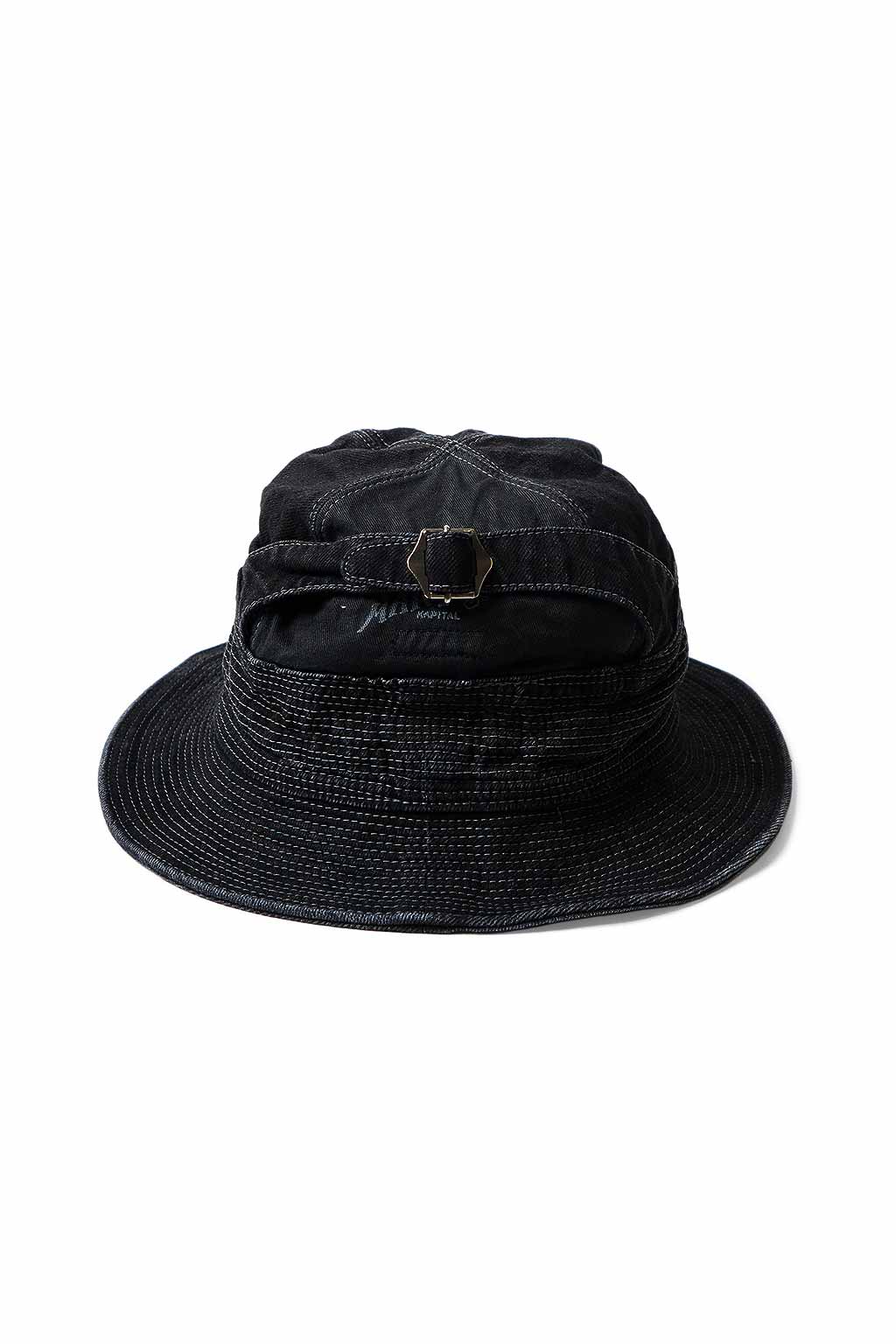 Kapital - 11.5oz BLK x BLK Denim THE OLD MAN AND THE SEA Hat