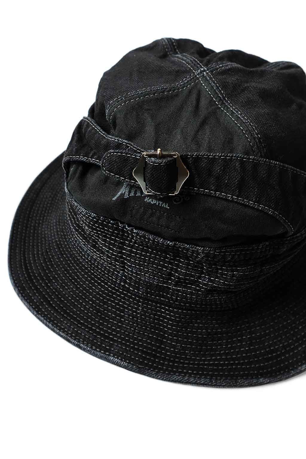 Kapital - 11.5oz BLK x BLK Denim THE OLD MAN AND THE SEA Hat