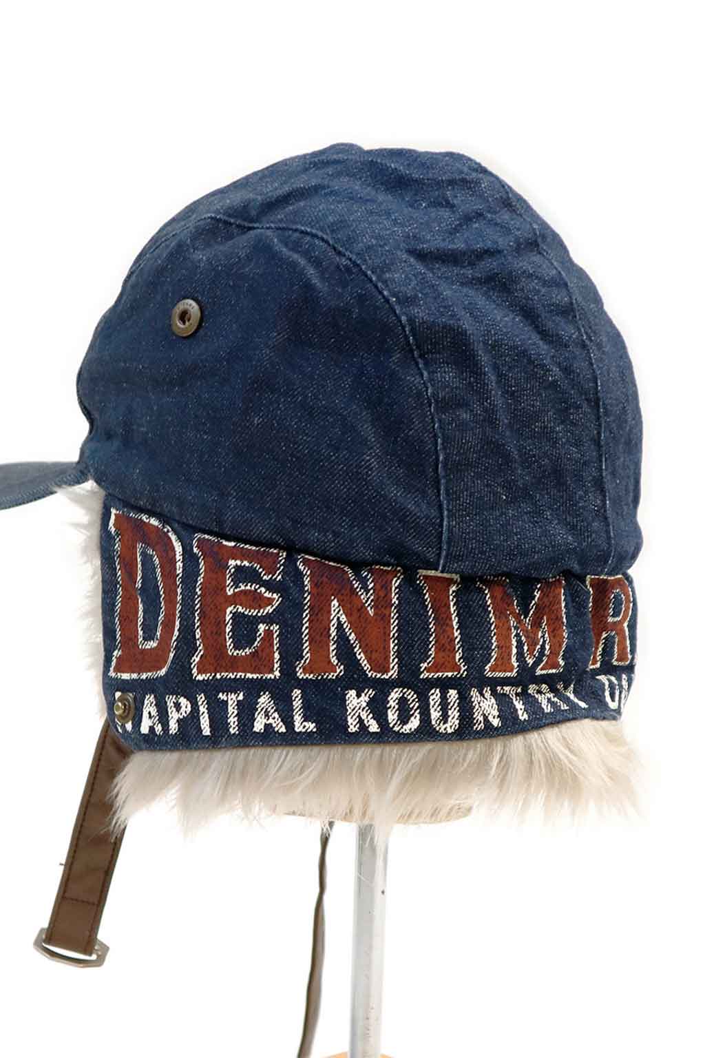 Kapital - 11.5oz Denim LAUNDRY Hunter Cap - Indigo