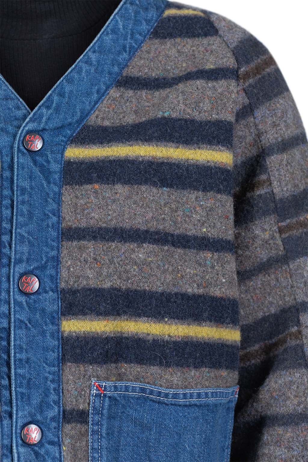 Kapital 11.5oz Denim RAINBOWY Lining Railroad JKT