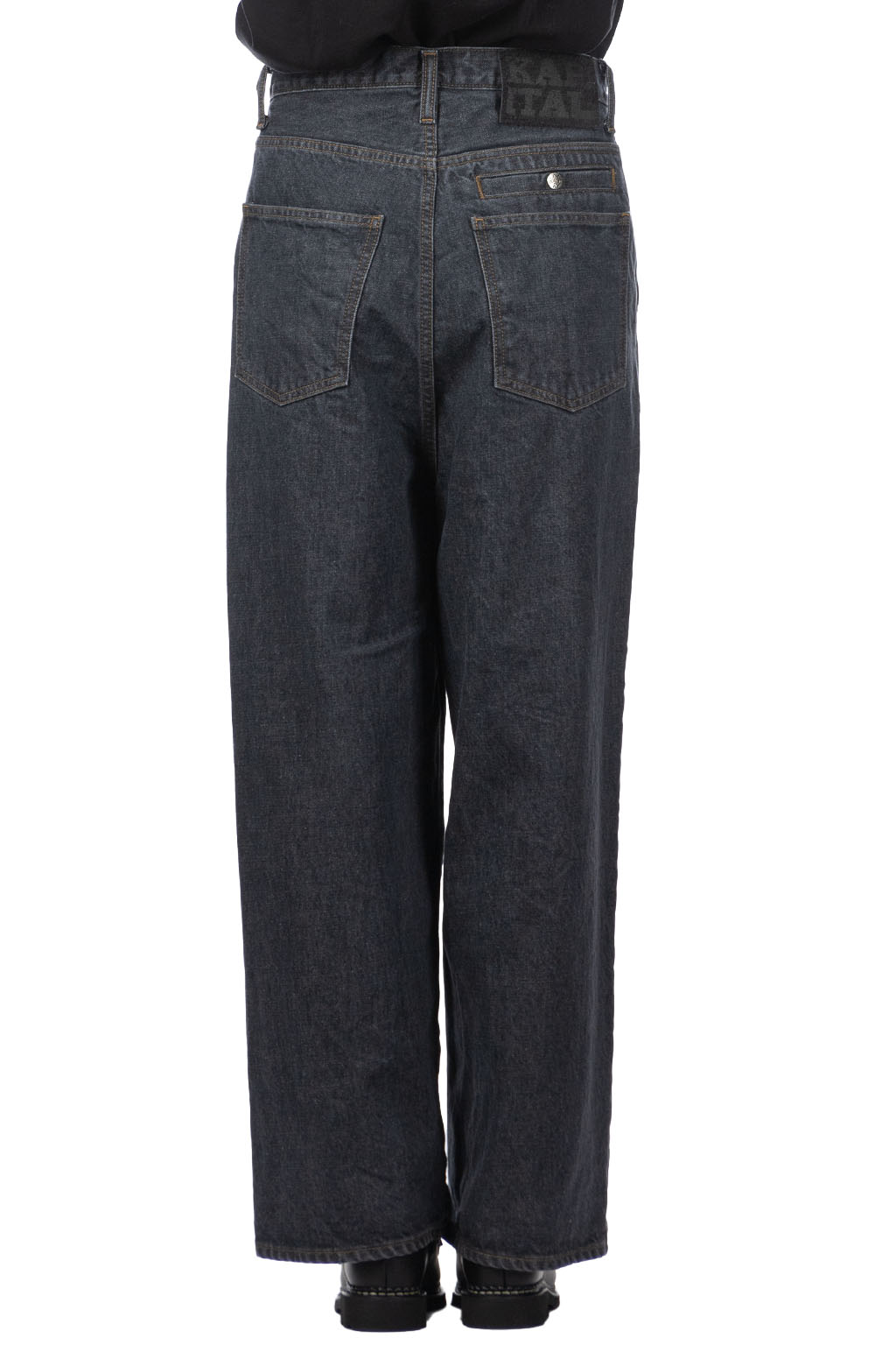 Kapital - 14oz BLKxECR Denim PORT Baggy Pants